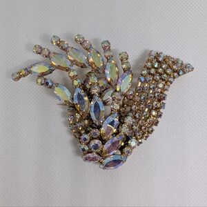1950s Pierre Aurora Borealis AB Rhinestone Brooch